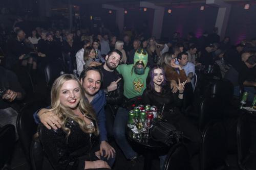 (L-R) Miss Elizabeth, Mitch Gallo, stage director Dave Surrete, the Green Phantom & Erica. That was a fun table courtesy of Dave Trentadue.